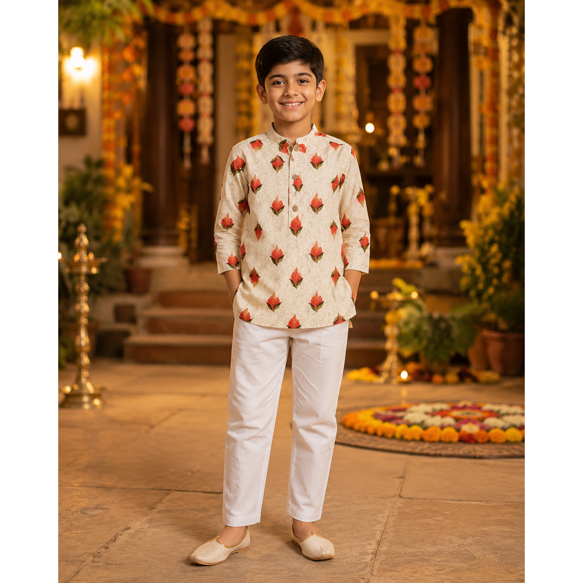 Printed kurta Pajama Set for boys