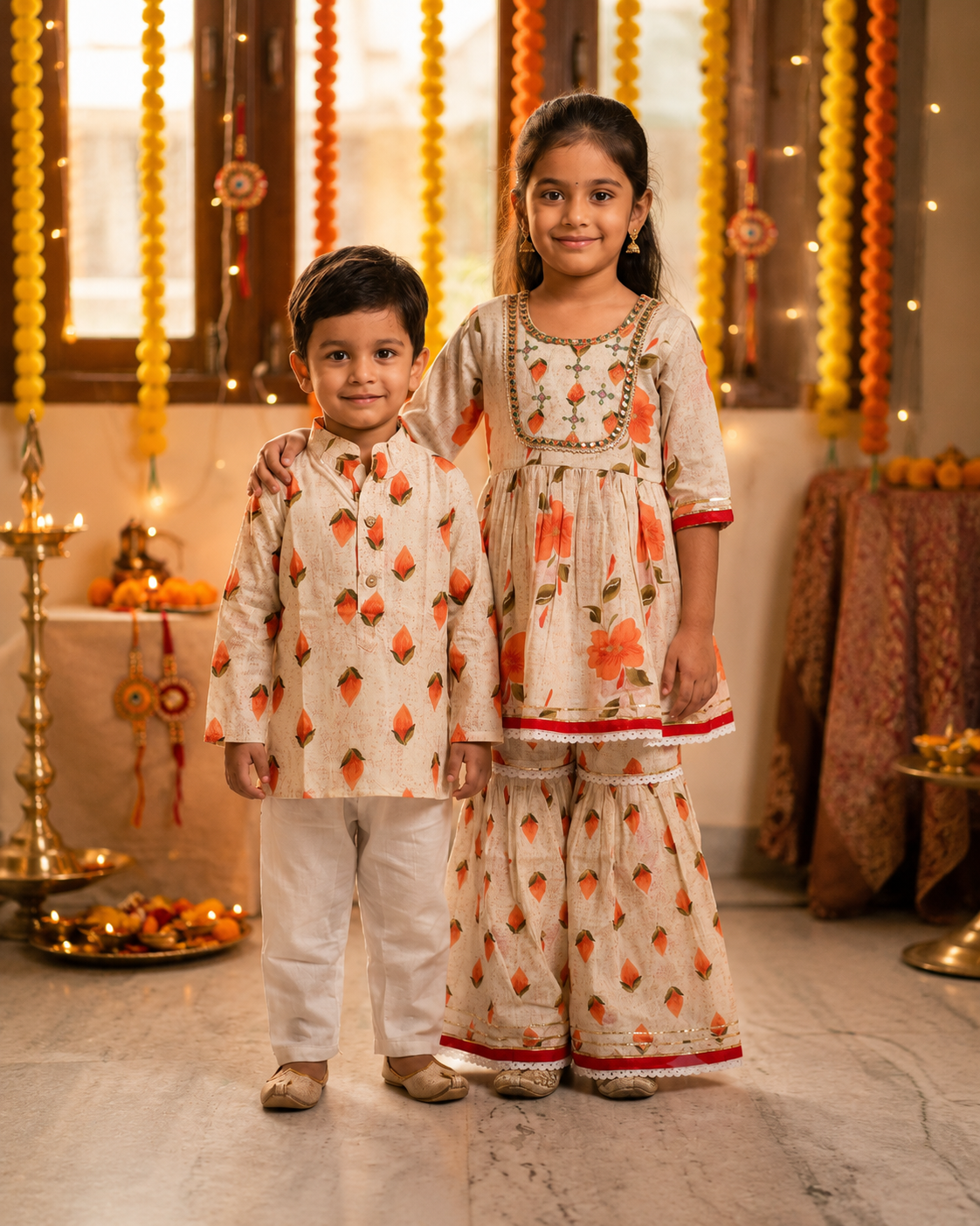 Printed kurta Pajama Set for boys