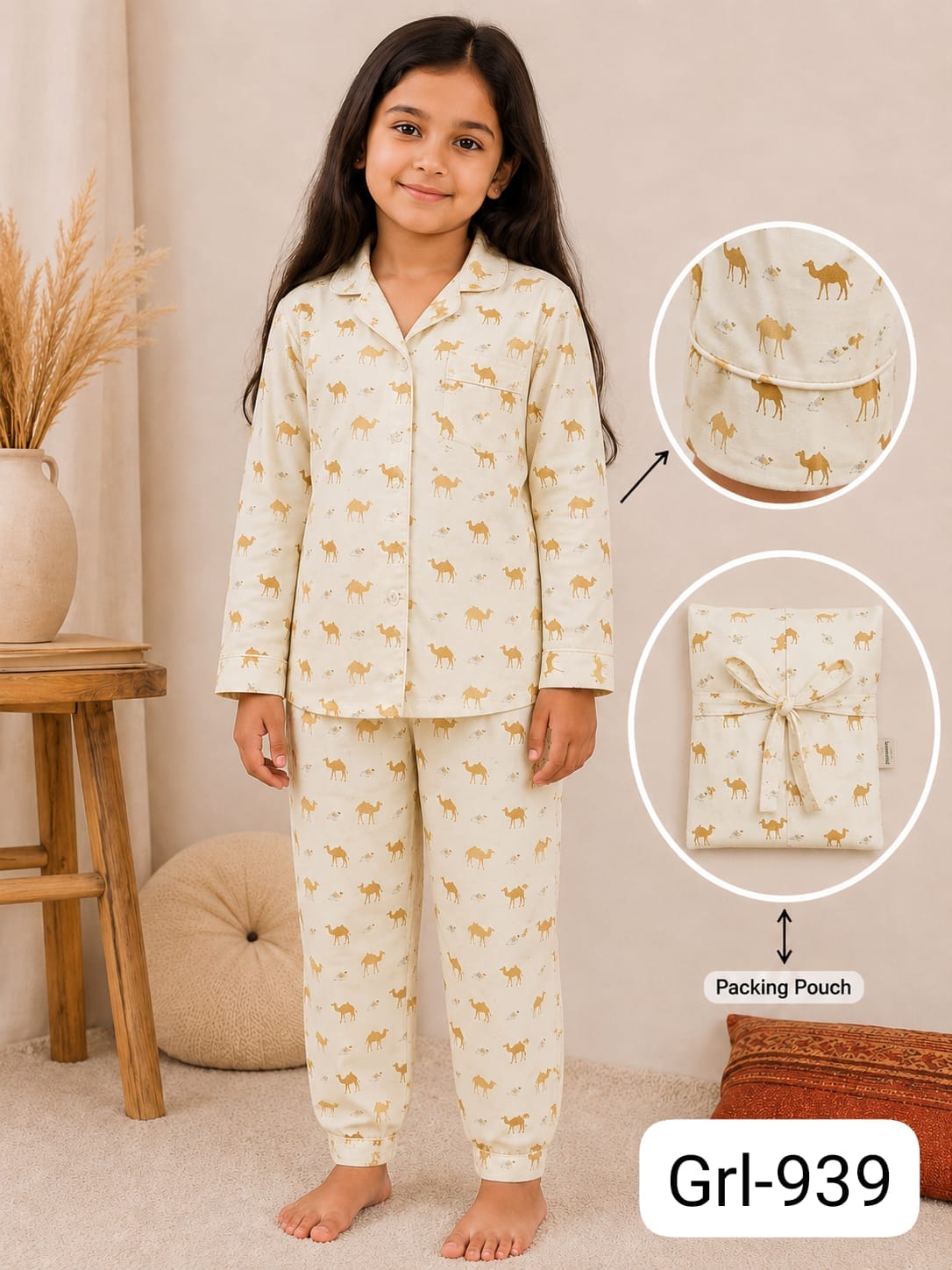 Ivory Block-Print Jhabla