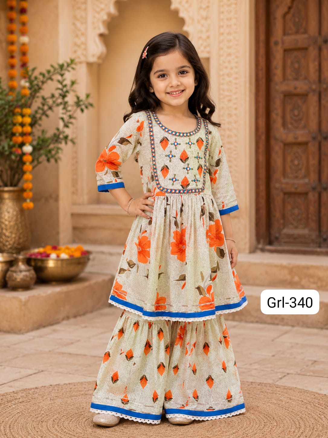 Marigold Zari Kurta Set